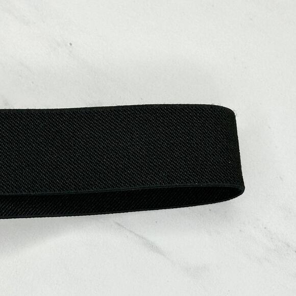 BCBGMAXAZRIA Faux Pearl Bow Black Stretch Belt S/M Cinch Waist Designer - Picture 16 of 16